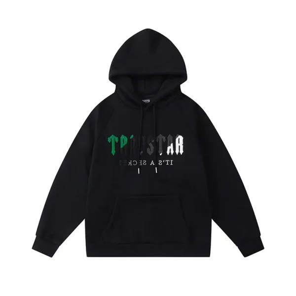 its-a-secret-green-gray-logo-black-trapstar-hoodie