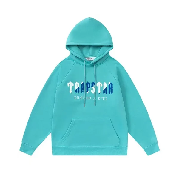 trapstar blue logo hoodie