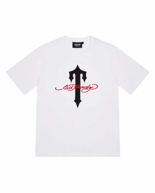 Trapstar x Ed Hardy Ironagte T Tee - White